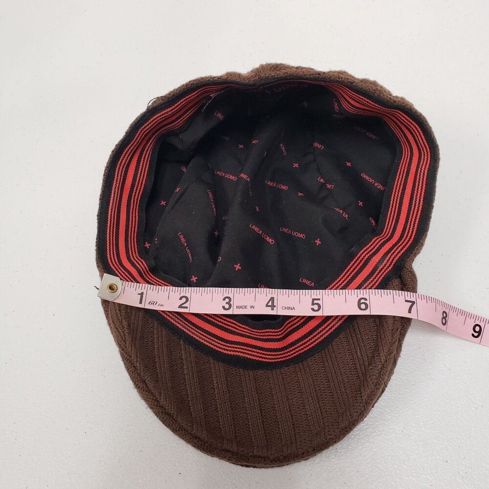 Linea Uomo Mens Brown Cap Hat Size L/XL - Picture 9 of 10